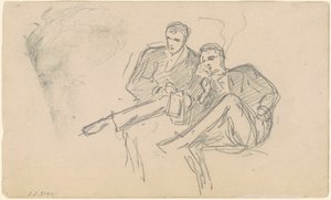 Sittende menn, ca. 1874-1877. av John Singer Sargent