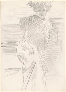 Sittende kvinne, ca. 1890-1900. av John Singer Sargent
