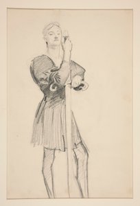 Stående figur med et spyd av John Singer Sargent