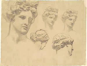 Studier for Apollo og musene, ca. 1921. av John Singer Sargent