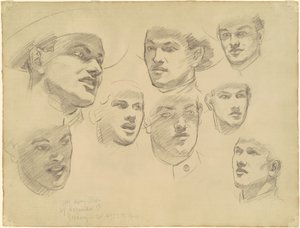 Studier for å gå inn i krigen, 1920-1922. av John Singer Sargent