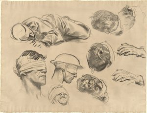 Studier for "Gassed" av John Singer Sargent