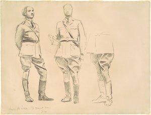 Studier for generaloffiserer fra første verdenskrig, 1920-1922. av John Singer Sargent
