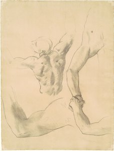 Studier for bryting av to klassiske mannlige figurer, 1919-1920. av John Singer Sargent
