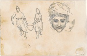 Studier av bønder [verso] av John Singer Sargent