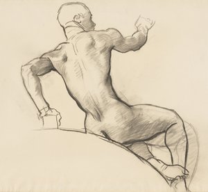 Studie til kartusj over Musikk, rondell, rotunde, Museum of Fine Arts, Boston av John Singer Sargent
