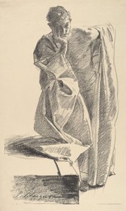 Studie av en ung mann. av John Singer Sargent