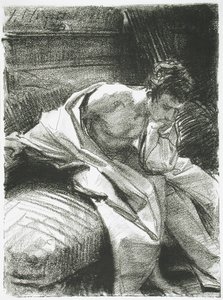 Studie av en sittende ung mann, 1895 av John Singer Sargent
