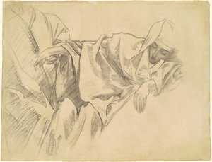 Studie av korsfestelsen for "Femten mysterier i rosenkransen" av John Singer Sargent