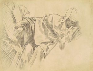 Studie av korsfestelsen for femten mysterier i rosenkransen, 1903-1916. av John Singer Sargent