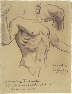 Studie av oppstandelsen for femten mysterier i rosenkransen, 1903-1916. av John Singer Sargent