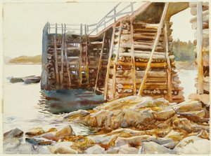 Kai ved Ironbound, 1922 av John Singer Sargent