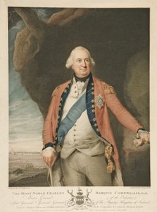 The Most Noble Charles Marquis Cornwallis, pub. 1798 (fargegravering)