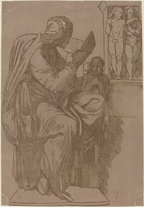 En sibyllelesning av John Skippe after Michelangelo