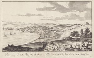 Et bilde av Dundee, Angus, Skottland tegnet i 1693