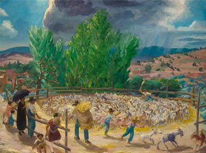 Treskegulv, Santa Fe av John French Sloan
