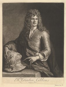 Portrett av Grinling Gibbons, 1690.