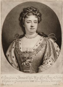 Queen Anne (mezzotint) av John Smith