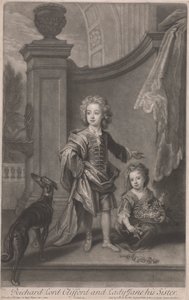 Richard, Lord Clifford (1695-1753) og hans søster, Lady Jane Boyle (d. 1780) av John Smith