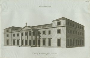 Chillington Hall: gravering, 1789 av John Soane