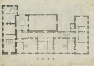 Chillington Hall: penn- og blyanttegning, nd [1789] (tegning)