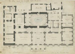 Chillington Hall: penn- og blyanttegning, nd [1789]