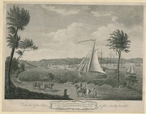 En utsikt over byen og havnen i Montego Bay, i Parish of St. James's, Jamacia: tatt fra veien som fører til St. Ann's. Til Hon.ble John Palmer er denne platen ydmykt innskrevet