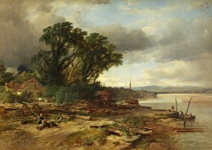 The River Avon (olje på lerret)