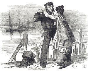 En sjømannshyllest til Samuel Plimsoll (1824-1898), en engelsk politiker og sosial reformator, for arbeidet han gjorde mens han var parlamentsmedlem for Derby med å få inn lovgivning som regulerer lasting og sjødyktighet til handelsskip av John Tenniel