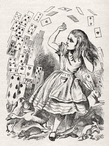 Alice - på vei tilbake fra av John Tenniel