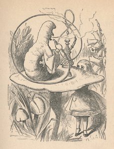 Alice og larven, 1889 av John Tenniel