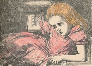 Alice, etter hvert som hun vokser seg større, 1889 av John Tenniel