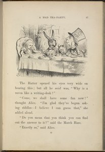 Alice på den gale hattemakerens teselskap. av John Tenniel