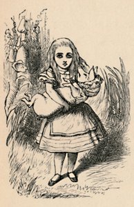 Alice holder en gris i armene, 1889 av John Tenniel