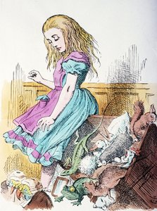 Alice omgitt av dyr av John Tenniel
