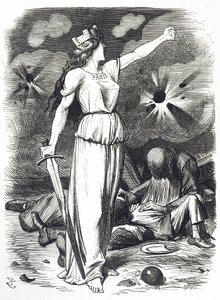 Tegneserie som kommenterer beleiringen av Paris, som fant sted under den fransk-prøyssiske krigen av John Tenniel