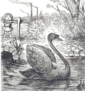 Tegneserie som kommenterer forurensningen av Themsen i London av John Tenniel
