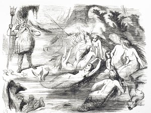 Tegneserie som kommenterer det andre forsøket på å legge Atlantic Telegraph Cable av John Tenniel