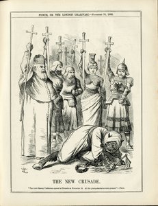 Illustrasjon av John Tenniel (1820-1914) i Punch av John Tenniel