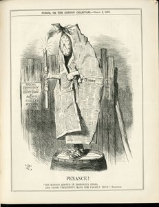 Illustrasjon av John Tenniel (1820-1914) i Punch av John Tenniel