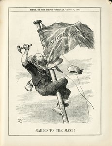Illustrasjon av John Tenniel (1820-1914) i Punch av John Tenniel