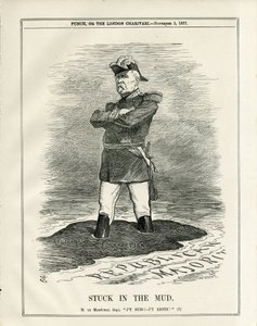 Illustrasjon av John Tenniel (1820-1914) i Punch av John Tenniel