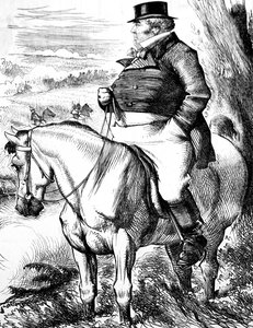 John Bull ser på høstmanøvrer av John Tenniel