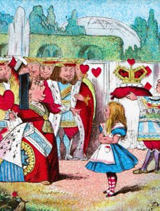 Av med hodet! Alice og hennes røde dronning, c1910 av John Tenniel