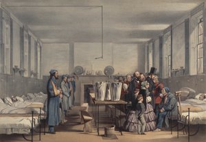 Dronning Victoria og prins Albert besøkte soldater såret i Krim-krigen, ved Brompton Hospital, Chatham, 1855 av John Tenniel