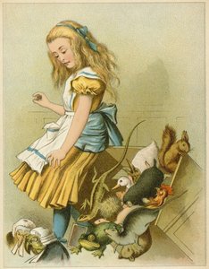 Hun veltet eventyrboksen fra Alice