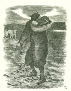 Såing av ugress: Frykt for at sosialismen spredte seg blant den britiske arbeidsstyrken. John Tenniel tegneserie fra Punch, London, 27. februar 1886. av John Tenniel