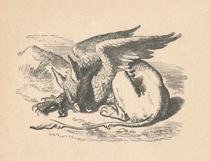 The Gryphon sover i solen, 1889 av John Tenniel