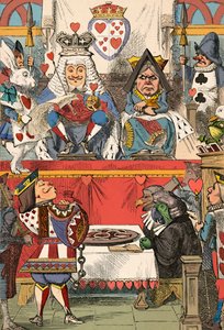 Kongen og dronningen av hjerter i retten, 1889 av John Tenniel