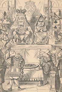 Kongen og dronningen av hjerter i retten, 1889 av John Tenniel